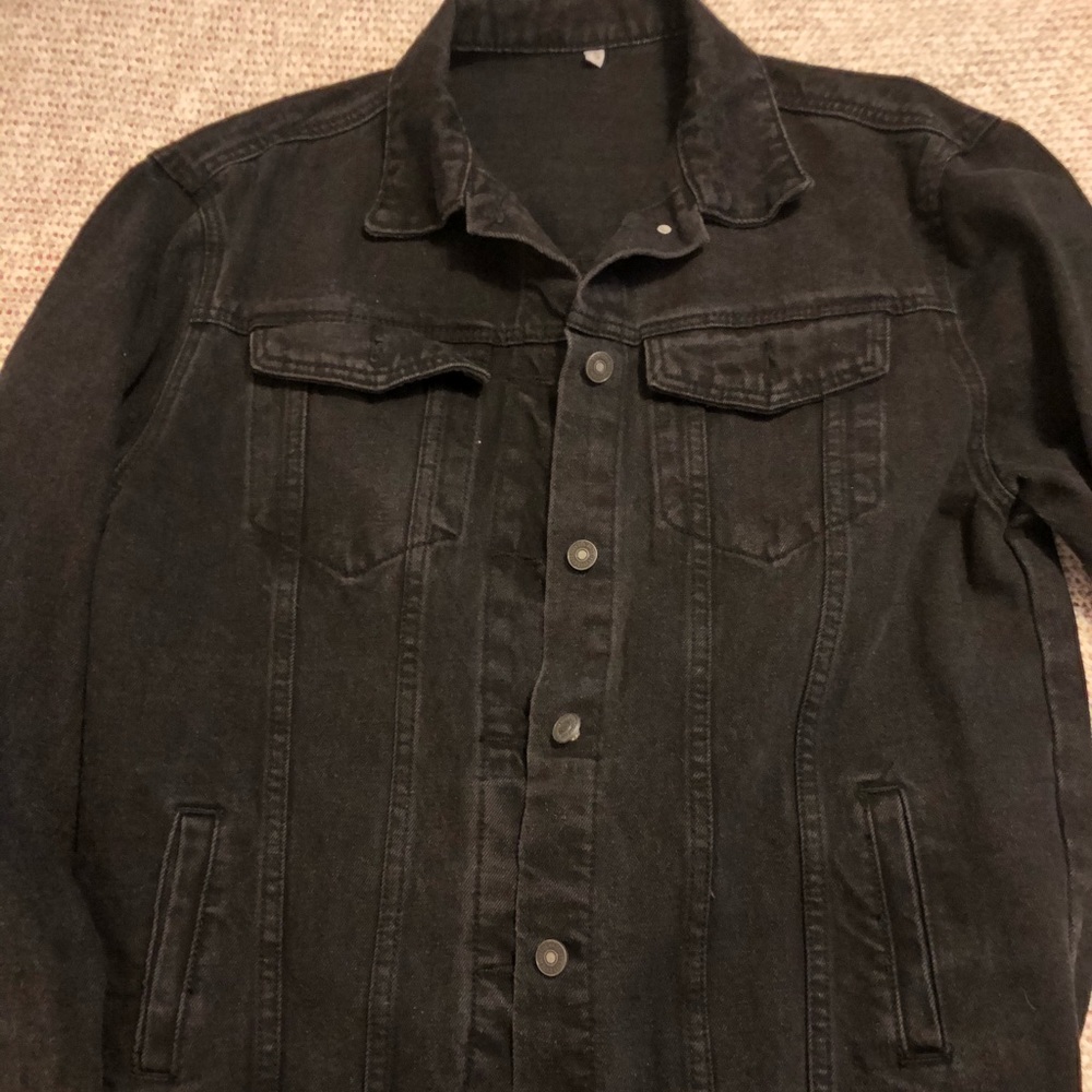 Oversized Black Denim Jacket